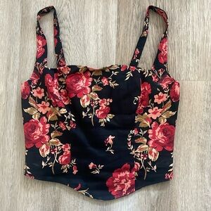 Reformation crop corset top